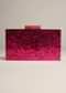 Magenta Pink Box Clutch With Shimmer Glitter All Over Online - Kalki Fashion