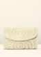 White Clutch With Resham And Beads Embroidered Spiral Design