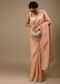 Apricot Blush Saree In Dupion Silk With Gotta Patti Embroidered Floral Buttis And Border Design