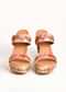 Nude Wedges In Silk With Red And Pink Resham Flowers Along With Gold Sequins Work By Sole House