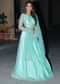 Nia Sharma in Kalki mint blue net lehenga with moti embroidery only on Kalki