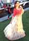 Mahi Vij in Kalki mint lehenga with contrast blouse in resham and zardosi work