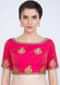 Rouge pink silk blouse in paisley butti only on kalki