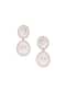 92.5 Sterling Silver Floral Choker Set with Faux Diamonds