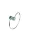 92.5 Sterling Silver Bracelet With Green Stones