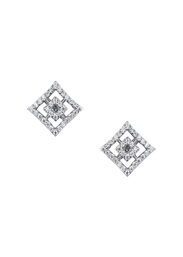 92.5 Sterling Silver Geometric Pendant Necklace Set