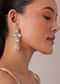 92.5 Sterling Silver Two Tone Choker Set With Geometric Motifs