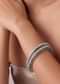 92.5 Sterling Silver Zirconia Bangles Set of 2