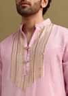 Pink Gold Sequin Work Kurta Pant Set