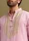 Pink Gold Sequin Work Kurta Pant Set