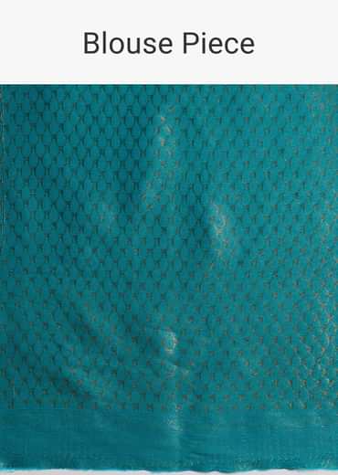 Blue Kanjivaram Silk Saree With Double Border