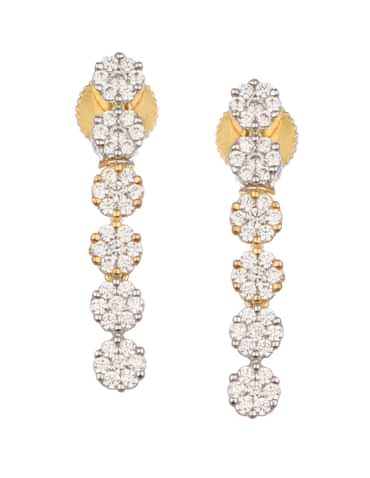 Gold And White Kundan Diamond Necklace Set In Mix Metal