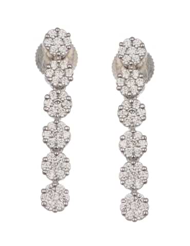 White And Silver Diamond Necklace Set In Mix Metal