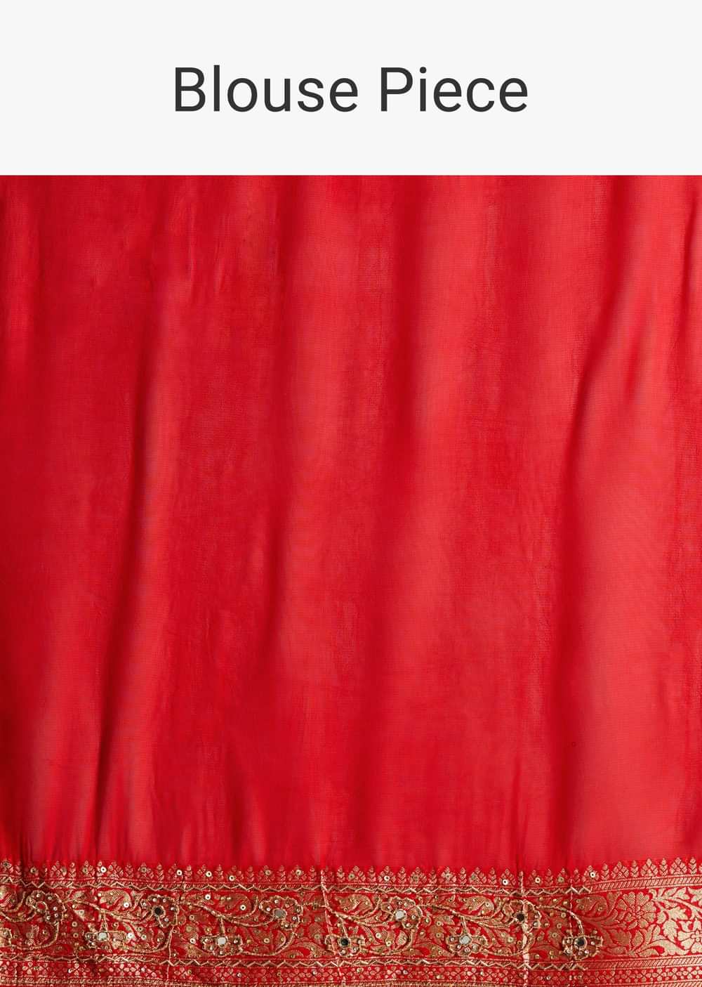 Red Georgette Woven Saree With Bandhani Jaal Work