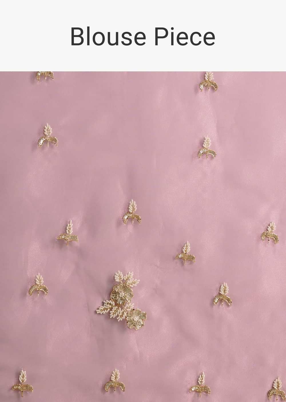 Pink Organza Tissue Saree With Beaded Scallop Border