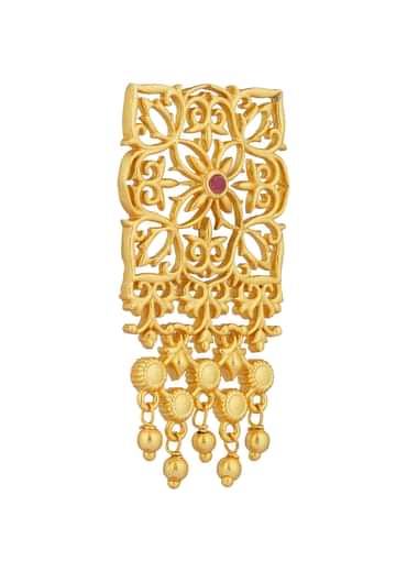 Antique Gold Eternal Enigma Stud Earrings With Zircon Accents