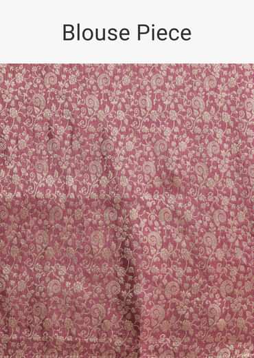 Onion Pink Dola Silk Saree With Zari Motifs Pallu