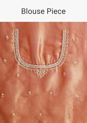 Maroon Silk Embroidered Saree With Heavy Hand Embroidery