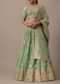 Green Banarasi Silk Lehenga Set