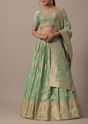 Green Banarasi Silk Lehenga Set