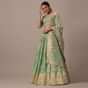 Green Banarasi Silk Lehenga Set