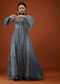 Airforce Blue Anarkali Suit With Embroidery