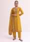 Amber Yellow Silk Kurta Pant Set