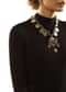 Antique Oxidised Necklace With Carved Beads, Coins And Elaborate Pendant Adorned In Ghungru Tassels
