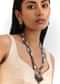 Antique Gold And Navy Blue Victorian Kundan Necklace Set