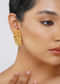 Antique Gold Eternal Enigma Stud Earrings With Zircon Accents