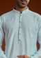 Aqua Blue Silk Embroidered Kurta Set