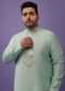 Aqua Green Embroidered Kurta Set