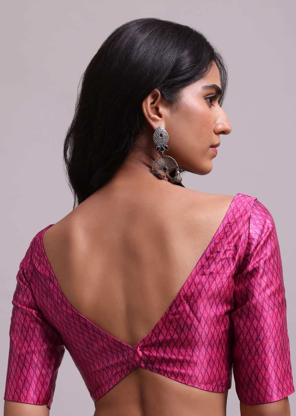 Azalea Pink Festive Saree In Muslin With Floral Prints And Gota Patti Border Work