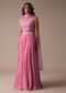 Azalea Pink Lehenga In Georgette With Fully Embroidered Blouse And Organza Dupatta
