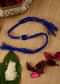 Azure Blue Braided Rakhi Enhanced In Semi-Precious Coloured Stone