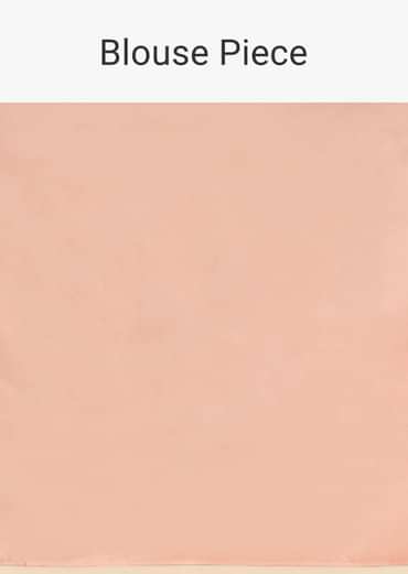 Baby Pink Saree In Organza With Floral Print All Over And Scalloped Resham Border Along With Unstitched Blouse