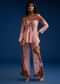 Baby Pink Silk Palazzo Set With Resham Work