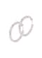 Baguette Swarovski Hoop Earrings In 92.5 Sterling Silver