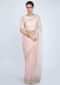 Ballet pink sheer net with matching raw silk blouse only on kalki