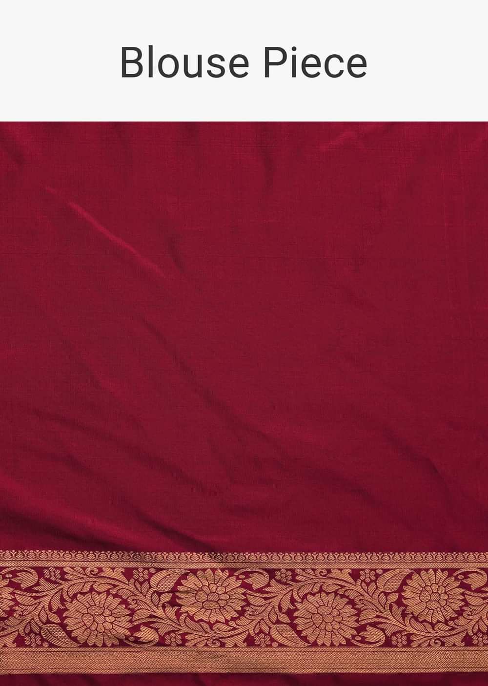 Magenta Pink Kanjivaram Saree In Pure Uppada Silk With Zari Weave And Unstitched Blouse