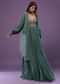 Jade Green Festive Anarkali Suit In Crepe