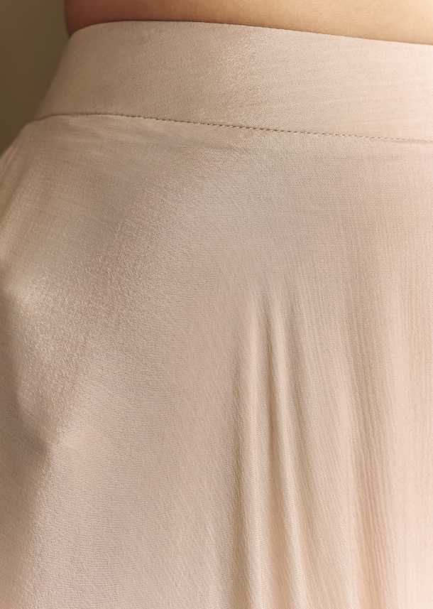 Beige Crop Top Set With Thread And Sequin Jacket