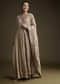 Beige Georgette Anarkali Suit With Sequins And Thread Embroidery