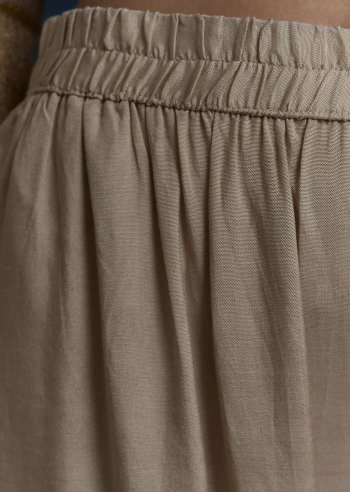 Beige Jacquard Weave Tissue Kurta Palazzo Set