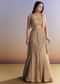 Beige Lehenga Set With Jacket And Cut Dana Embroidery