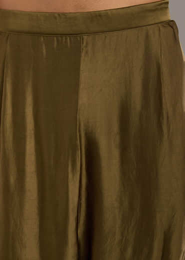 Beige Modal Linen Kurta Jacket Set For Men With Hand Block Ajrakh Print