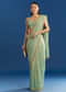 Beige Organza Tissue Saree With Subtle Embroidery