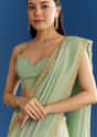 Beige Organza Tissue Saree With Subtle Embroidery