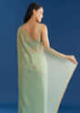 Beige Organza Tissue Saree With Subtle Embroidery