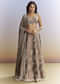 Beige Satin Bridesmaid Lehenga With Heavy Embroidery